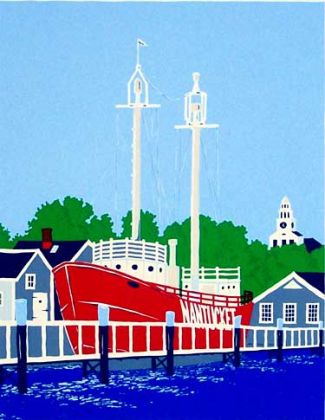 Small Print Nantucket Lightship