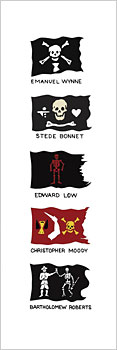 Small Print Pirate Flags II