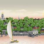 Large Print Sunset Sail